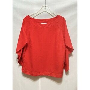 Salma Womens 2XL Red Flared Sleeves Linen Top